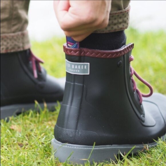 Ted Baker Epsalo Black Rubber Ankle Rain Boot main image 3